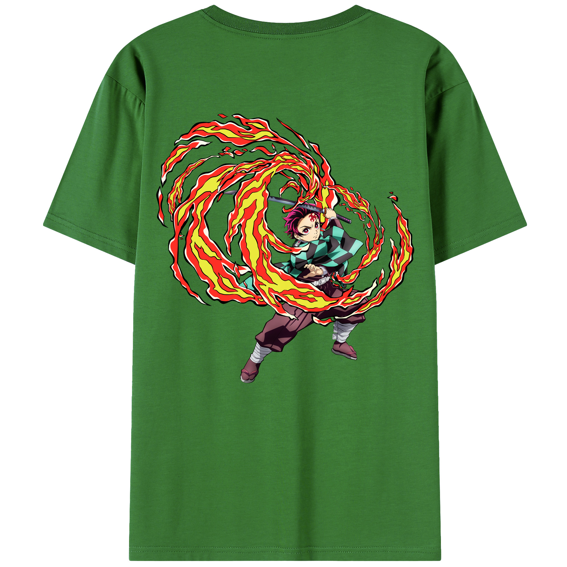 （画像用） 鬼滅の刃 竈門 炭治郎／かまど たんじろう Kamado Tanjirou レディース半袖Tシャツ(バックプリント)